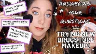 ANSWERING YOUR BURNING QUESTIONS 👀😜  + TRYING NEW DRUGSTORE MAKEUP!! | HALLOWEEN HAPPY