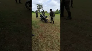 Vehicle inspected by an Sri lanka  Army dog