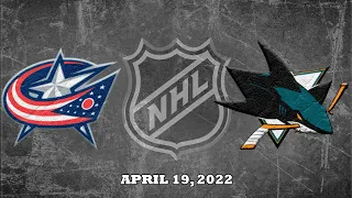 NHL  Blue Jackets vs Sharks | Apr.19, 2022