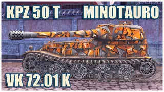 Kpz 50 t, VK 72.01 (K) & Minotauro • WoT Blitz Gameplay