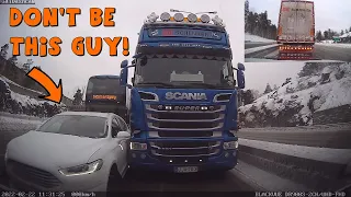 Don't do this in front of a Truck! *Double accident*