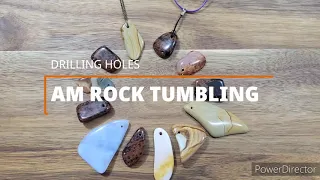 Drilling holes in rocks