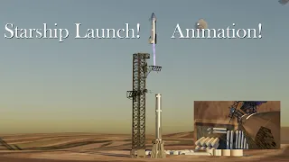 Starship Launching Starlink to Orbit (Animation)