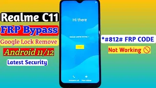 Realme C11 FRP Bypass Android 11/12 | Realme C11 Google Account Bypass without Pc | RMX 3231