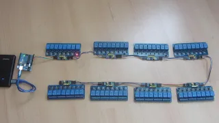 😺 64 x Relays +  8 x  pcf8574 + 4 x Wire Bus  +  1 Arduino