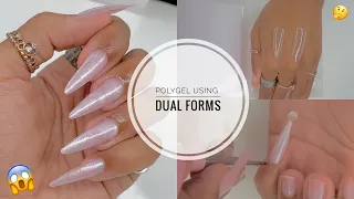 TRYING DIY POLYGEL NAILS USING DUAL FORMS | NAIL TUTORIALS FOR BEGINNERS | CRAZY #STORYTIME