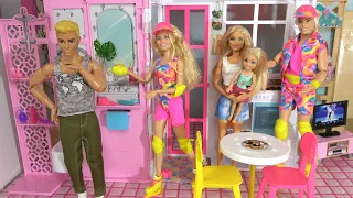 Barbie and Ken at Barbie Dream House Story with Barbie Sister and New Next-Door Neighbors