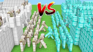 WHO BUILT THE STRONGER BASE? IRON GOLEM VS DIAMOND GOLEM