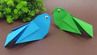 How To Make a Paper Flapping Bird - Easy Origami Bird Instructions