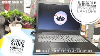 bliss os go review android for windows pc,laptop's | new life for low end devices with bliss os go!