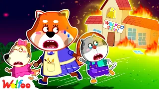 Run!!!! School is Burning! - Wolfoo Learns Safety Tips | Fire Safety Cartoon 🤩 Wolfoo Kids Cartoon