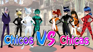 Ladybug, Rena Rouge, Lady Noir y Volpina vs Cat noir, Viperion, Cat Blanc y Hawk Moth - BATALLA RAP