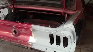 Installing Quarter Panels on a 67 Mustang