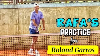 Rafael Nadal Practice Session for Roland Garros 2024