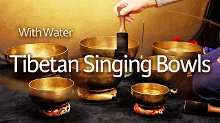 Tibetan Singing Bowls With Water, Pure Positive Vibes, Raise Positive Energy, Boost Your Aura