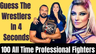 Guess The 100 Wrestlers In 4 Seconds - WWE SUPERSTARS - Wrestlers Quiz