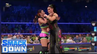 WWE 2K22 SMACKDOWN CANDICE LERAE & TEGAN NOX VS TAMINA & NATALYA