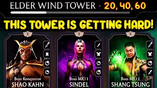 MK Mobile. Fatal Elder Wind Tower is HARD. Battles 20, 40 and 60 Gameplay.