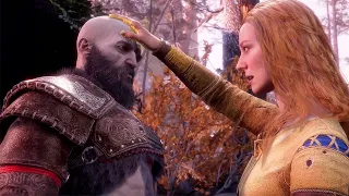 God of War Ragnarök (PS5) Kratos Meets Wife Faye Cutscene (4K Ultra HD) 2022