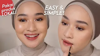 No Cut No Edit : SIMPLE BRIDESMAIDS MAKEUP USING LOCAL PRODUCTS! | Kiara Leswara