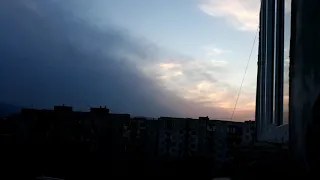 Red sky time lapse Georgia Tbilisi