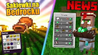 KONIEC TANIEGO HANDLU z WIEŚNIAKAMI! SAKIEWKI GOTOWE NA BEDROCKU! NEWS'y z MINECRAFT!