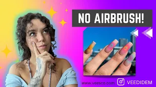 Aura nails without an airbrush ! How to do aura nail art with a sponge ( NO INTRO)