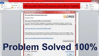 How to Fix Product Activation Failed Microsoft Word 2010 #activationfailed #microsoftword