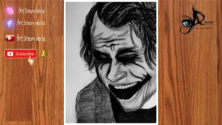 Joker face drawing step by step-how to draw pencil drawings joker sketch// easy way to draw