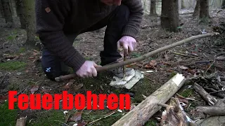 7 vs. Wild Selbstversuch  Feuerbohren Survival Bushcraft Outdoor #Einsbenni