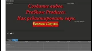 Создание видео. ProShow Producer. Как редактировать звук.Галина Петрова.