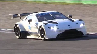 New Aston Martin Vantage GT3 Testing at Monza Circuit-V8 Turbo Sound,Flames, FlyBys & More