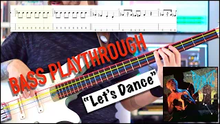 LET'S DANCE BY DAVID BOWIE ON BASS (sheet/tab included)