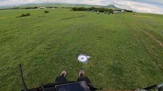 Bullseye and short, short paragliding flights - Iota DLS