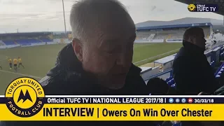 Official TUFC TV | Gary Owers On Win Over Chester 30/03/18