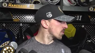 Brad Marchand Says Bond with Patrice Bergeron Will "last a lifetime" | Bruins Postgame Interview