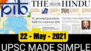 22-May-2021 Daily The Hindu Current Affairs | INS Rajput, Whatsapp privacy policy, IBC on Guarantors