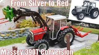 Model Modification Ep 15 - Silver Massey Ferguson 399 to a 390T & Loader!