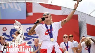 Rachel Daly entertains England fans with rendition of 'River Deep – Mountain High'