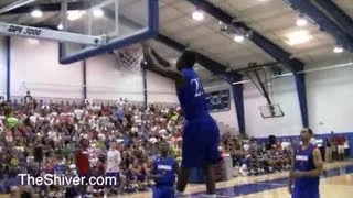 Andrew Wiggins throws 2 dunks down the first time he touches the ball in front of Kansas fans