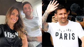 Lionel Messi Arriving In Paris, France & Greets Crazy PSG Airport Fans / Police Escort Medical Check