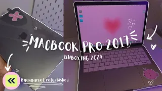 MACBOOK PRO 2017 13.3” UNBOXING + ACCESSORIES 2024💕|| Backmarket refurbished|| Space grey|| 8GB