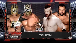 WWE Raw 2/29/16 The Lucha Dragons vs The League of Nations 2K16 Gameplay Results