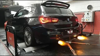 BMW M135i Stage 2 with AGGRESSIVE overrun FLAMING!