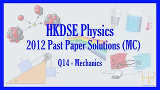 HKDSE 2012 Physics Paper 1A (MC) Past Paper Solutions - Q14 (Mechanics)(力學)