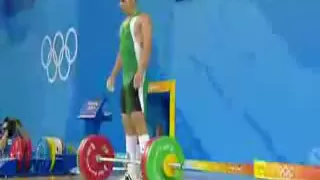 Weightlifting accident - Beijing 2008 (video)