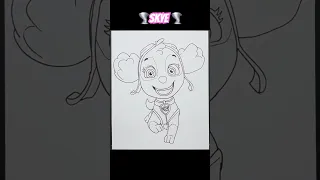 Drawing Skye | Paw Patrol The Mighty Movie #shorts #drawing #art #pawpatrol