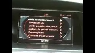 Audi MMI 3G Menu caché