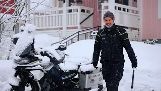 Baltic to Arctic Ep2: riding in the cold with heated grips and seat - endless cold & not cold