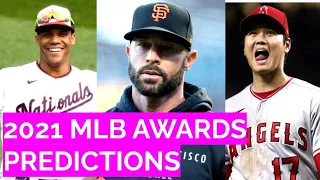 2021 MLB Awards Predictions (MVP, CY YOUNG, ROY)